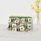 Carte Jour national du dollar Joyeux anniversaire (Fleur jaune)