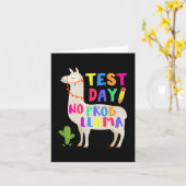 Carte Jour No Prob Llama Drôle Enseignant Test 1 (Fleur jaune)