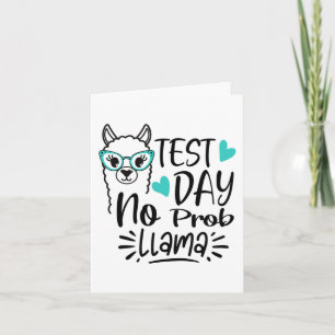 Carte Jour No Prob-llama Llama Test de l'enseignant Jour