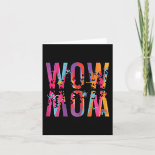 Carte Jour où maman est juste Wow à l'envers Pinceau art