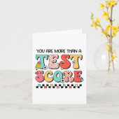 Carte Jour Où Vous Êtes Plus Qu'Un Test Score Enseignant (Fleur jaune)