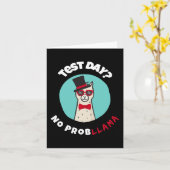 Carte Jour Pas De Problème Drôle Test Llama Design (Fleur jaune)