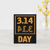 Carte Jour Pi - 3,14 = Coïncidence À secteurs (Fleur jaune)