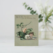 Carte Jour Pig St Patrick pour Shamrock vintage (Debout devant)