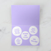 Carte Jour pourpre d'adoption d'éléphant mignon de (Intérieur)