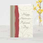 Carte Jour Professionnels Administratifs Beige Rou (Fleur jaune)