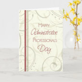 Carte Jour Professionnels Administratifs Beige Rou (Fleur jaune)