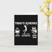 Carte Jour Programmer Badminton Cadeau - Drôle Graphique (Fleur jaune)
