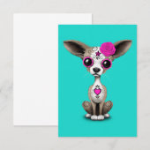 Carte Jour rose des morts du Chihuahua (Devant / Derrière)