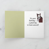 Carte Jour splendide d'anniversaire d'amusement au (Intérieur)