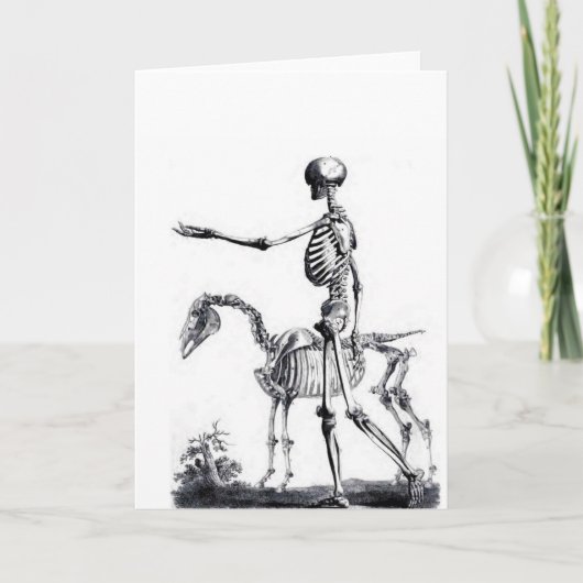 Carte Jour squelettique de Halloween de crâne de la (Devant)