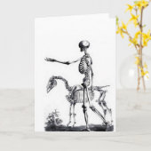 Carte Jour squelettique de Halloween de crâne de la (Fleur jaune)