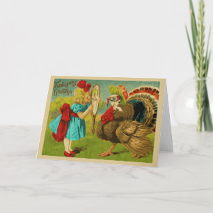 Carte Jour Thanksgiving vintage