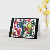 Carte Jour type Abstrait (Fleur jaune)