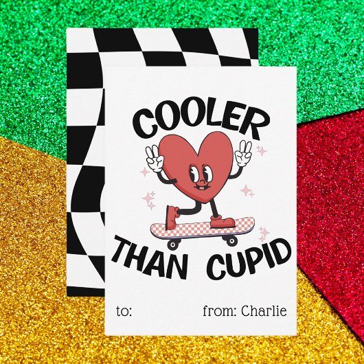 Carte Jour Valentines Retro vintage pour enfants