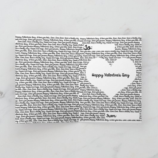 Carte Jour Valentines Simple (Intérieur)
