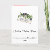 Carte Jour Valentines vintage (Dos)
