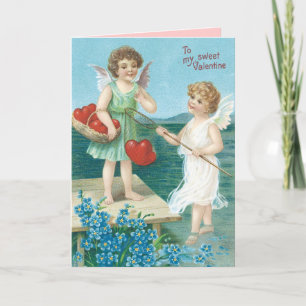 Carte Jour Valentines vintage