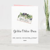 Carte Jour Valentines vintage (Dos)