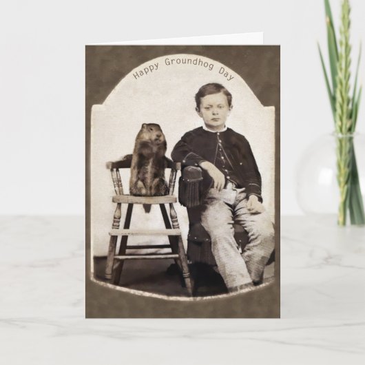 Carte Jour vintage de marmotte (Devant)