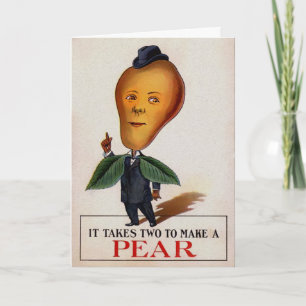 Carte Jour vintage Pear Valentines