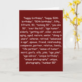 CARTE JOUR YOUR 50TH BIRTHDAY ! (Fleur jaune)