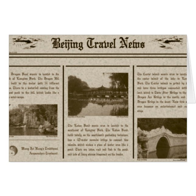 Carte journal (Devant horizontal)