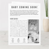 Carte Journal C'est une fille Bébé Révéler le genre (Dos)