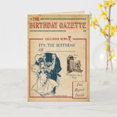 Carte Journal d'anniversaire vintage (Fleur jaune)