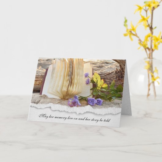 Carte journal dans plage sable sympathie (Fleur jaune)