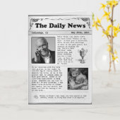 Carte Journal de fête des pères (personnalisable) (Fleur jaune)