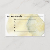 Carte Journal de l'invite d'écriture botanique vin (Dos)