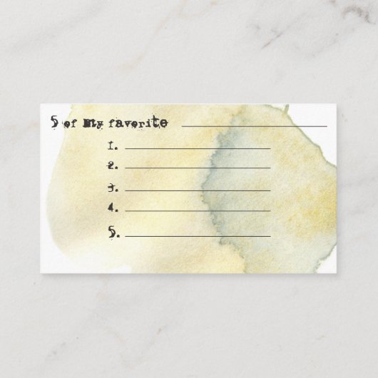 Carte Journal de l'invite d'écriture botanique vin (Dos)