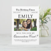 Carte Journal de proposition de la Cour Quinceañera pers (Debout devant)