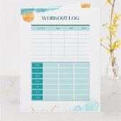 Carte Journal d'entraînement et suivi de la condition ph (Fleur jaune)