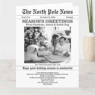 Carte Journal du Pôle Nord de Noël Personnalisé