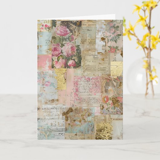 Carte Journal Éphémère Vide  (Fleur jaune)