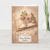 Carte Journal Rose Vintage (Devant)