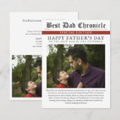 Carte Journal Unique 2 Photo Happy Fête des pères Card (Devant / Derrière)