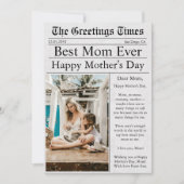 Carte Journal Unique Fun Photo Bonne Fête des Mères (Devant)