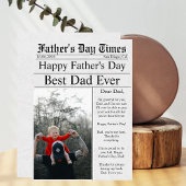 Carte Journal Unique Fun Photo Happy Fête des pères