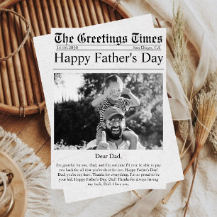 Carte Journal Unique Fun Photo Happy Fête des pères Car