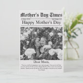 Carte Journal Unique Fun Photo Happy Mother's Day Card (Debout devant)