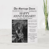 Carte Journal Unique Fun Photo Mariage Anniversaire (Devant)