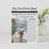 Carte Journal Unique Fun Photo Première Fête des pères (Debout devant)