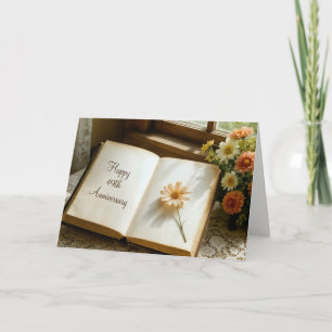 Carte Journal vintage ouvert pour 49e anniversaire