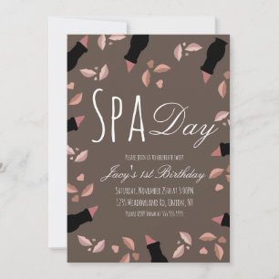 Carte Journée au Spa Teinte Terreuse Lèvres Filles Dames