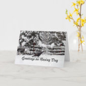 Carte Journée canadienne de boxe Salutation Turquie (Fleur jaune)