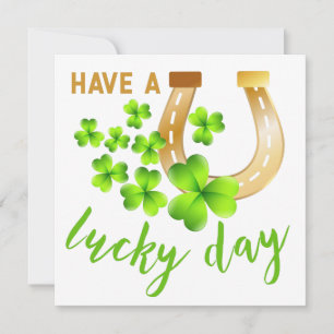 Carte Journée chanceuse // Saint-Patrick Shamrock