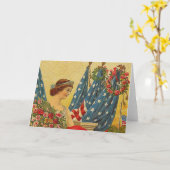 Carte Journée commémorative patriotique vintage (Fleur jaune)